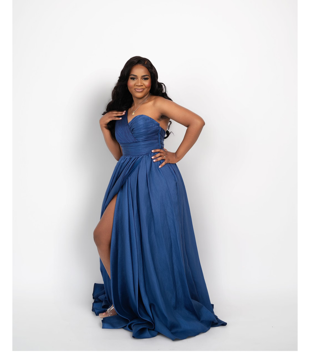 One shoulder Maxi Tulle Dress