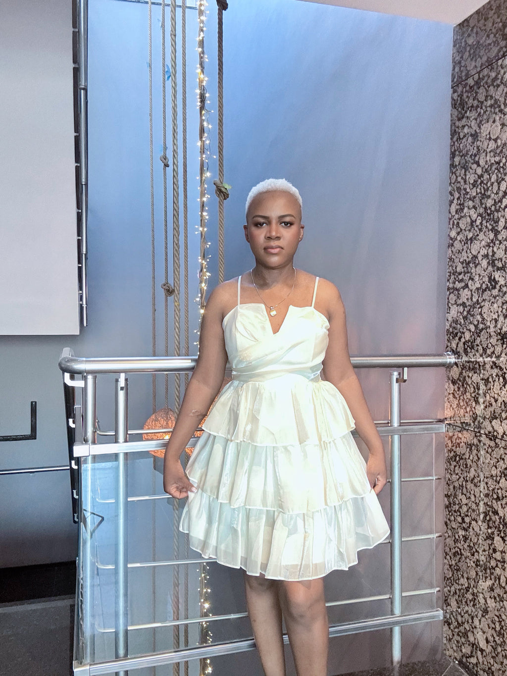 White decadence dress