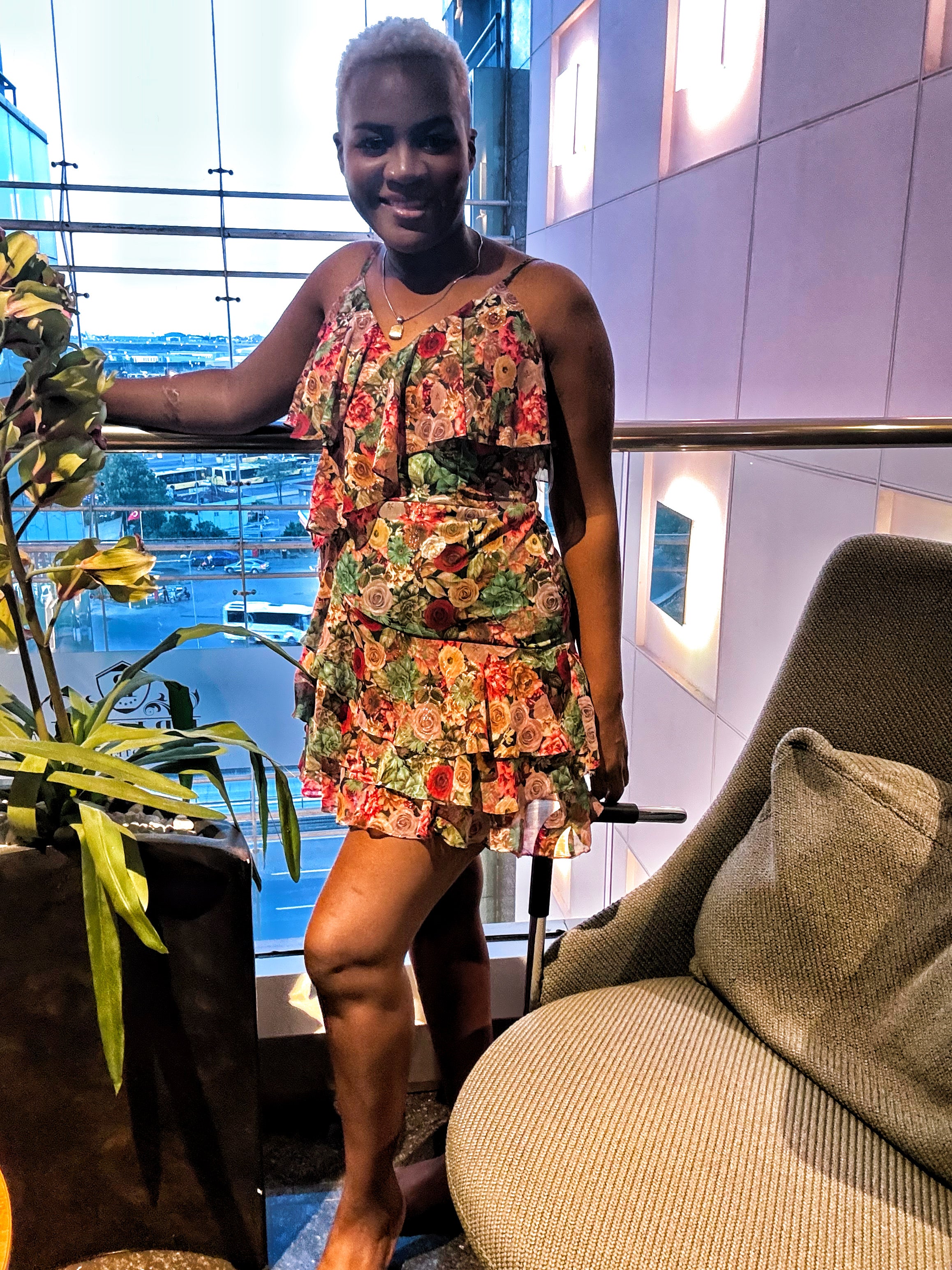 floral print mini dress