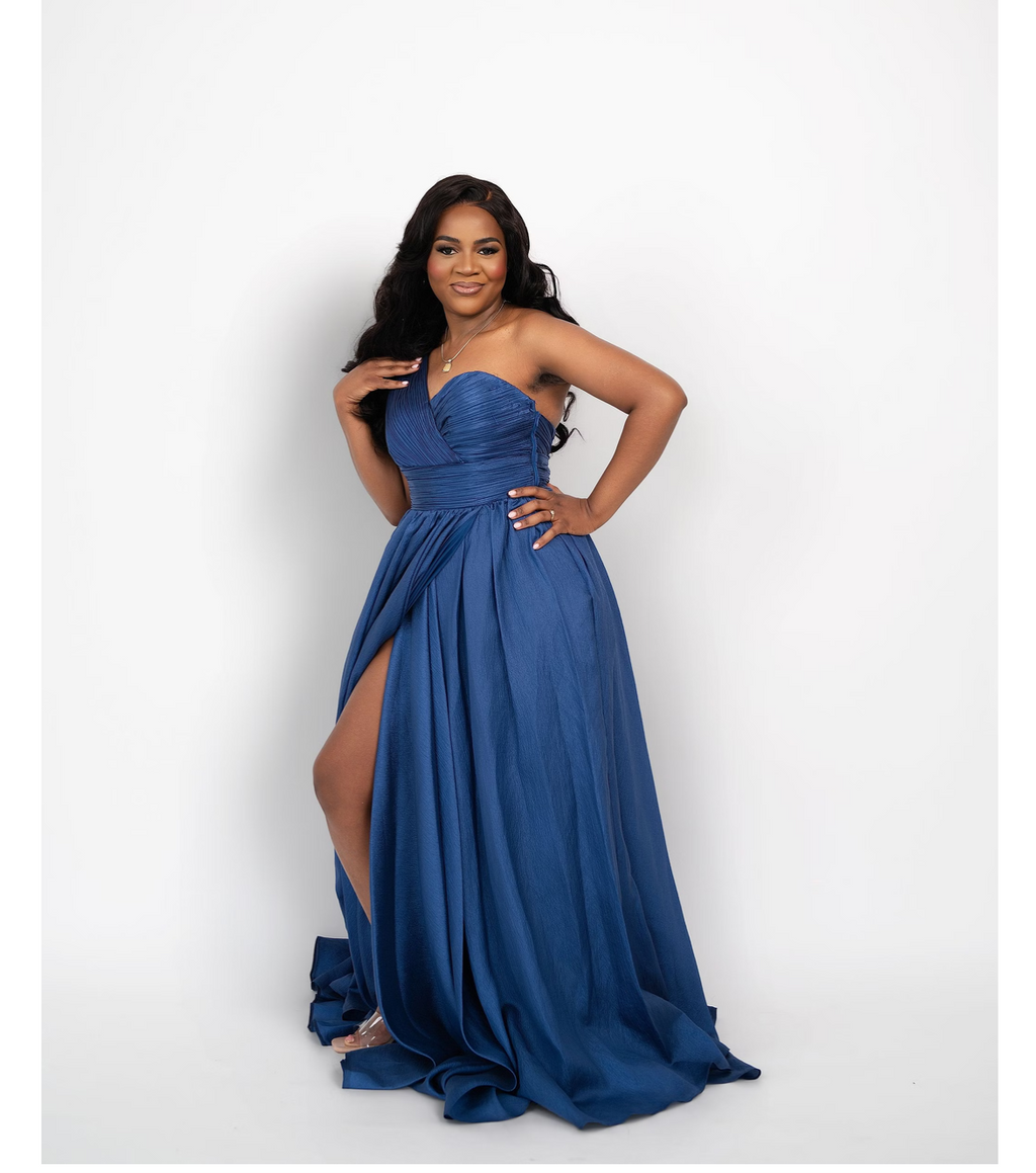 One shoulder Maxi Tulle Dress